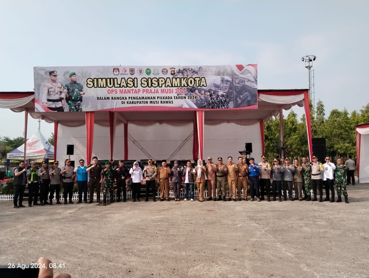 POLRES MUSI RAWAS GELAR SIMULASI SISPAMKOTA PILKADA 2024